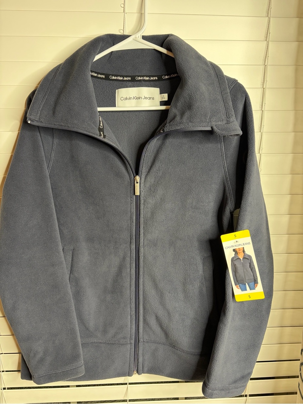 Calvin Klein Jeans women’s Slate Blue Full-Zip Fleece Jacket